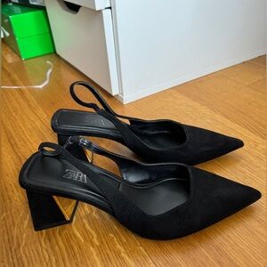 Zara kitten block heels